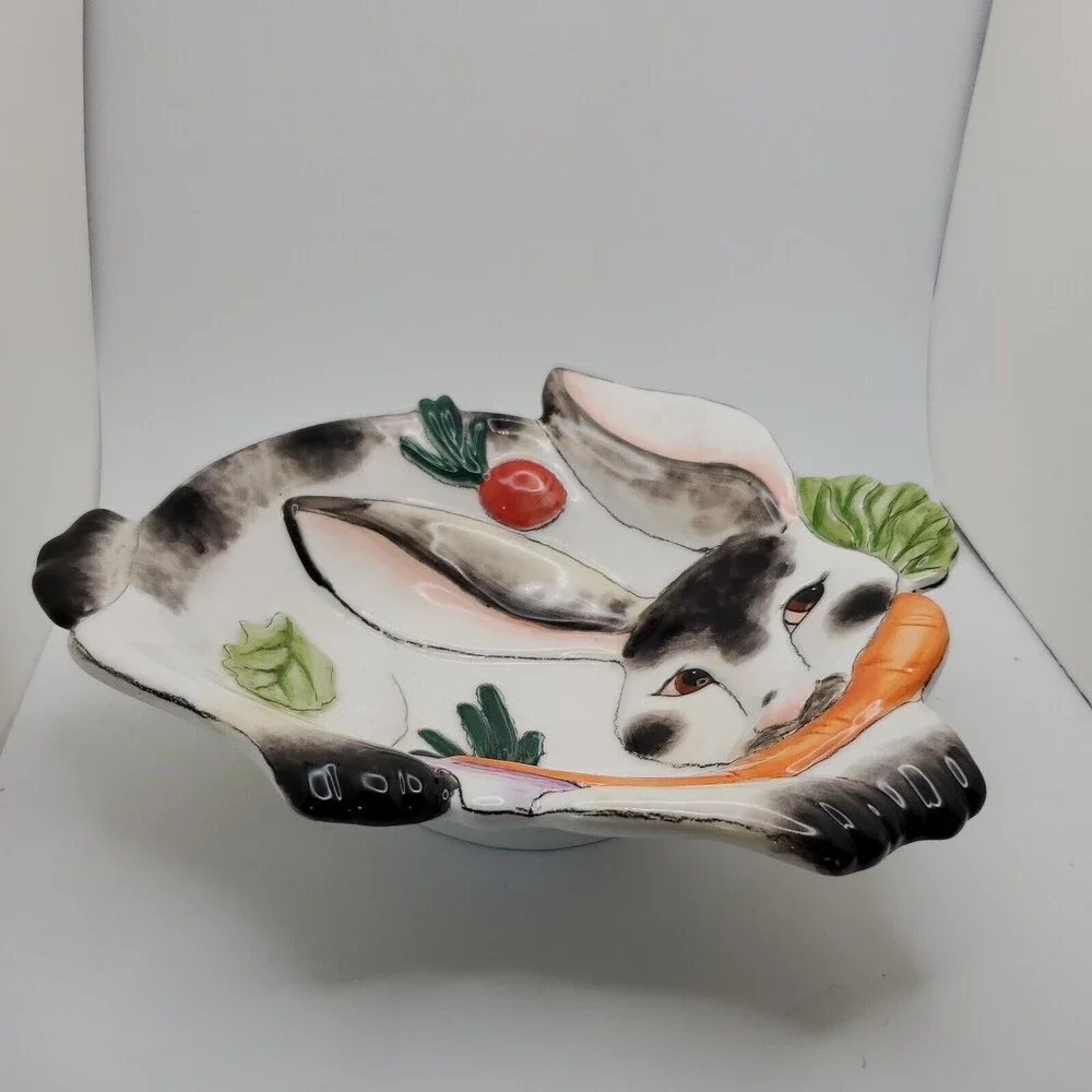Fitz and Floyd rabbit bunny Bowl Dish